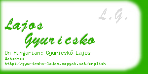 lajos gyuricsko business card